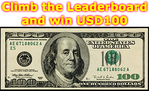 Climb the LEADERBOARD and WIN USD$100
